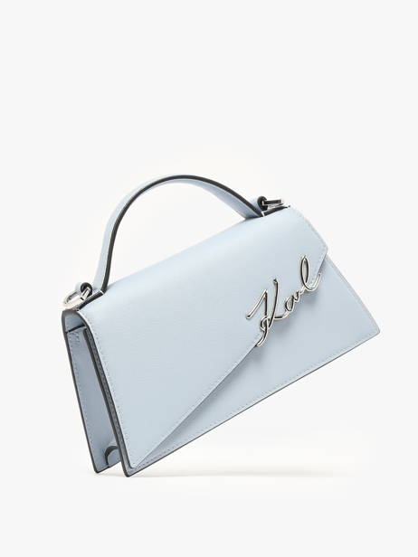 Cross Body Tas K Signature Leder Karl lagerfeld Blauw k signature A1W30458 ander zicht 2